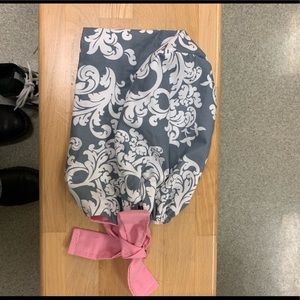 Grey silky scrub cap